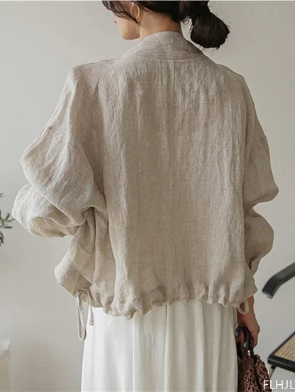 women_fashion - littlescollectionCoats JacketsLizzy Relaxed Linen Jacketcotton linen jacket