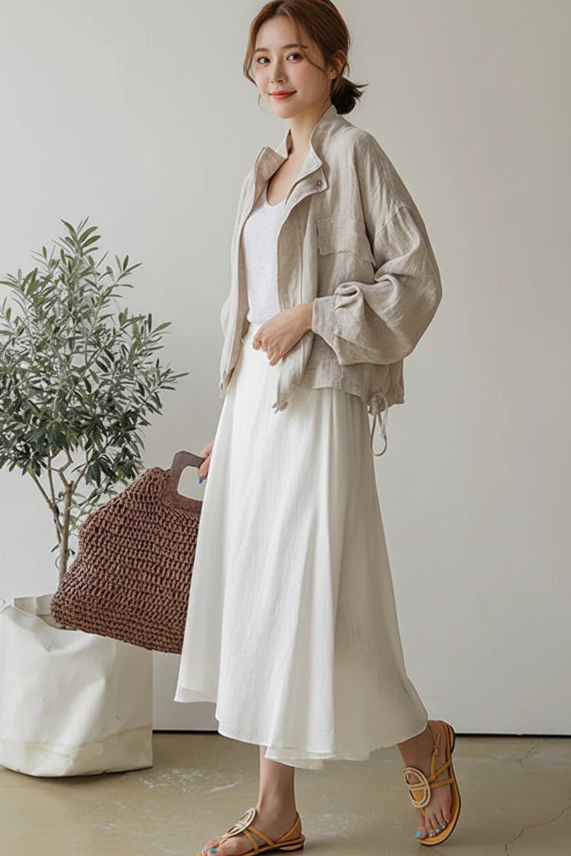 women_fashion - littlescollectionCoats JacketsLizzy Relaxed Linen Jacketcotton linen jacket