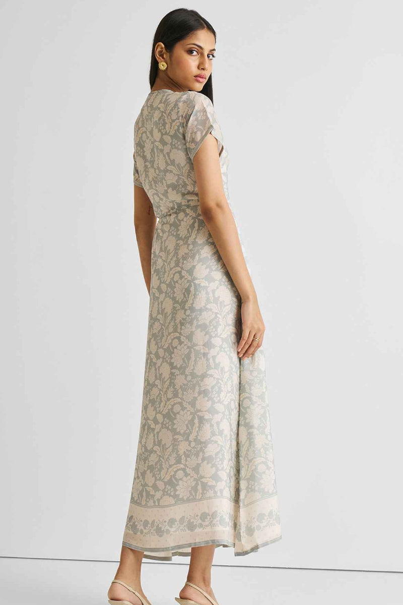 Maxi Wrap Dress Florals Vintage