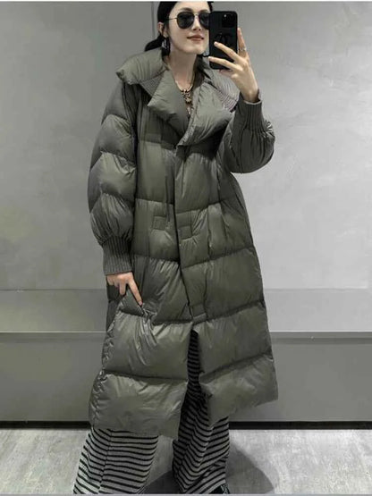 Puffer Thicken Warm Winter Long Quilted Padded Jacket
