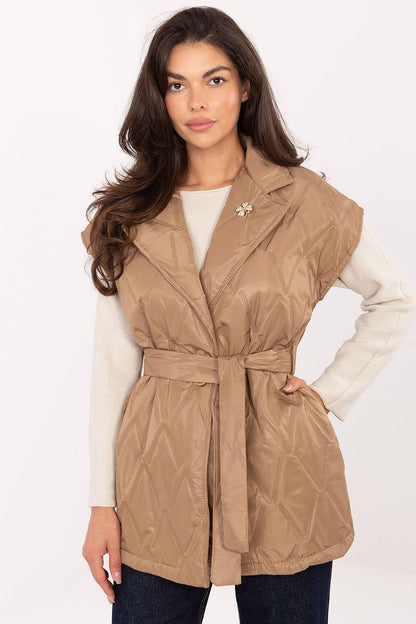 women_fashion - littlescollectionVestRue Paris Quilted Vest | Tie Belt Lapel with Pockets | One SizeMatterhorn_Vendor_Rue Paris