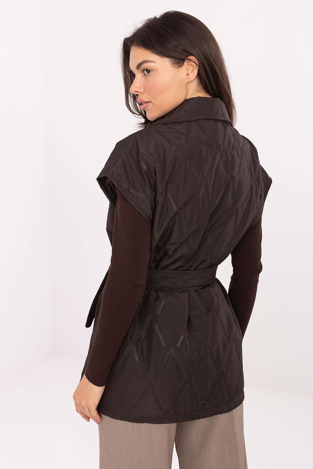 women_fashion - littlescollectionVestRue Paris Quilted Vest | Tie Belt Lapel with Pockets | One SizeMatterhorn_Vendor_Rue Paris