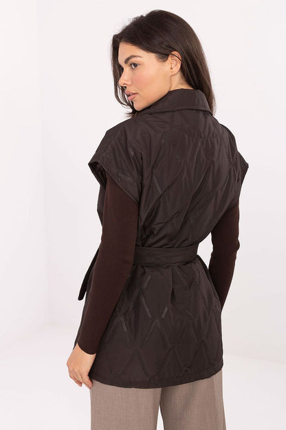women_fashion - littlescollectionVestRue Paris Quilted Vest | Tie Belt Lapel with Pockets | One SizeMatterhorn_Vendor_Rue Paris