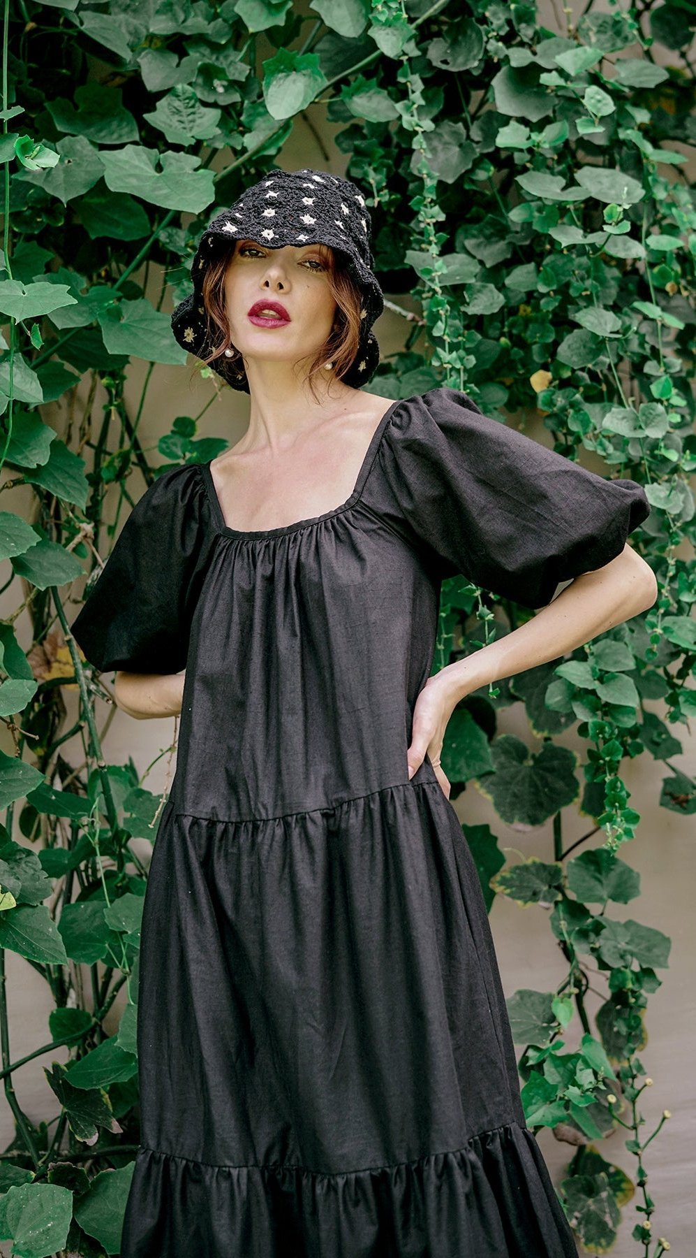 women_fashion - littlescollectionCotton dressRelaxed Tiered Midi Boho Cotton Dressboho women