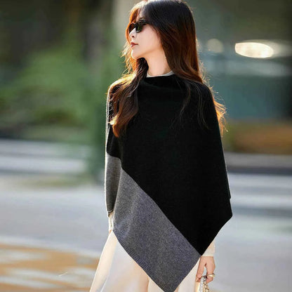 women_fashion - littlescollectionSweaterMerino Wool Seamless Cloak Pullover Shawl Womencloak pullover women