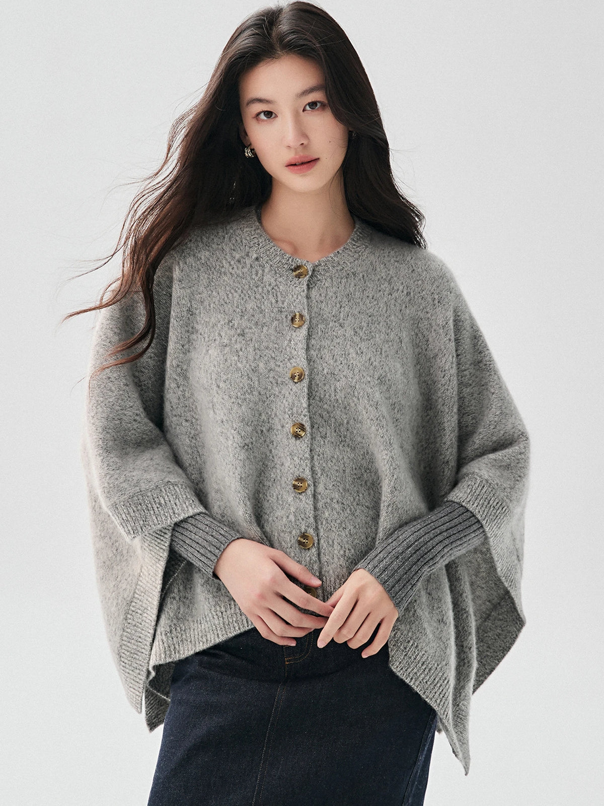 The Celeste 100% Cashmere Cape Cardigan Women