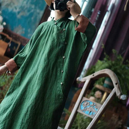 JNT Emerald Vintage Linen Dress