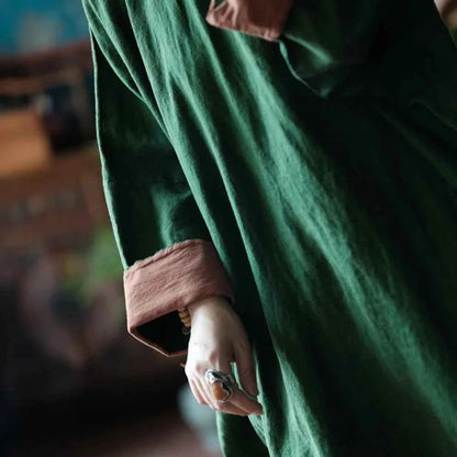 JNT Emerald Vintage Linen Dress