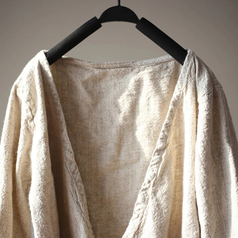 Maren Coastal Linen Vintage Jacket Women