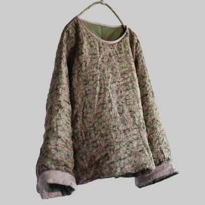 women_fashion - littlescollectionSweaterVintage Floral Patchwork Pullover Parka - Women&