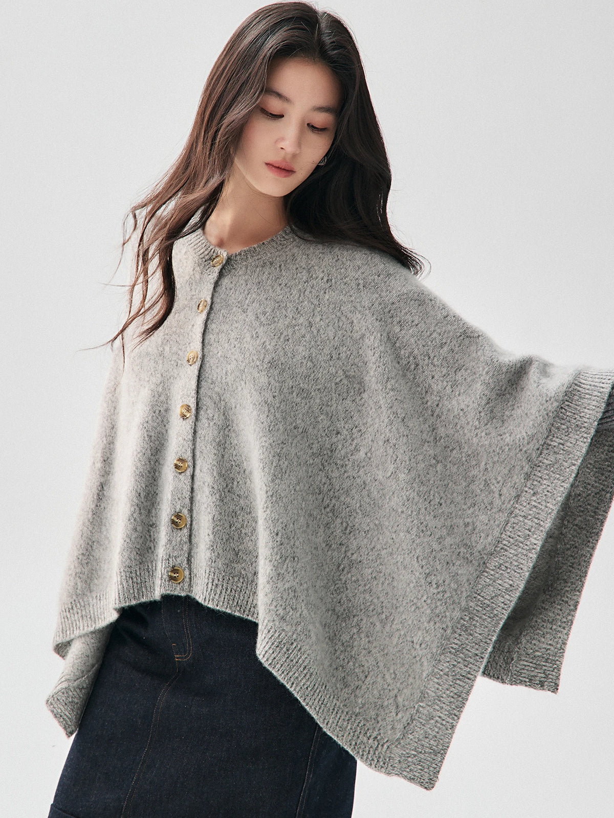 The Celeste 100% Cashmere Cape Cardigan Women