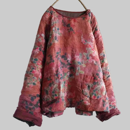 women_fashion - littlescollectionSweaterVintage Floral Patchwork Pullover Parka - Women&