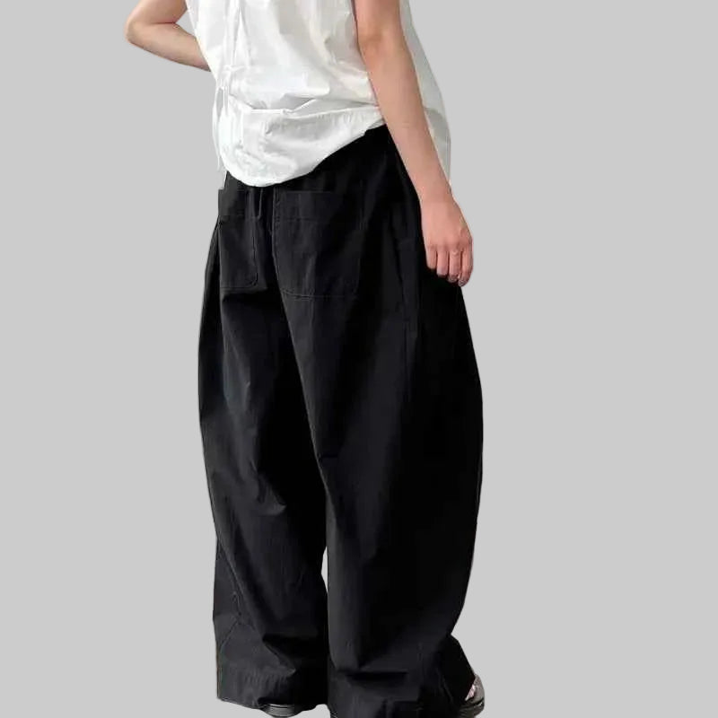 women_fashion - littlescollectionPantsJNT Cotton High - waisted Versatile Lace - up Straight - leg Pantslittlescollection