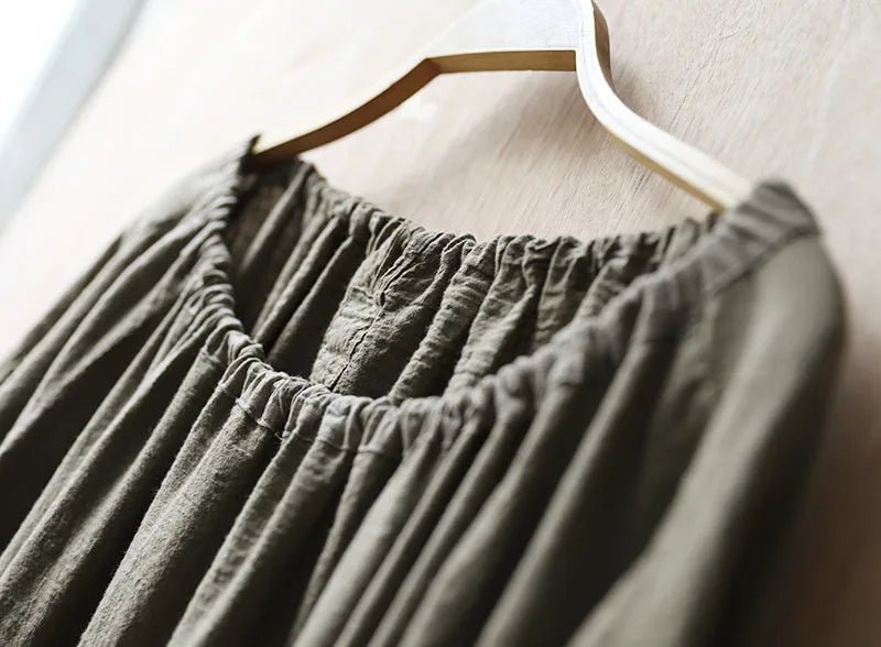 women_fashion - littlescollectionCotton dressVintage Patchwork Cotton Linen Loose Frilled DressBaby doll dress