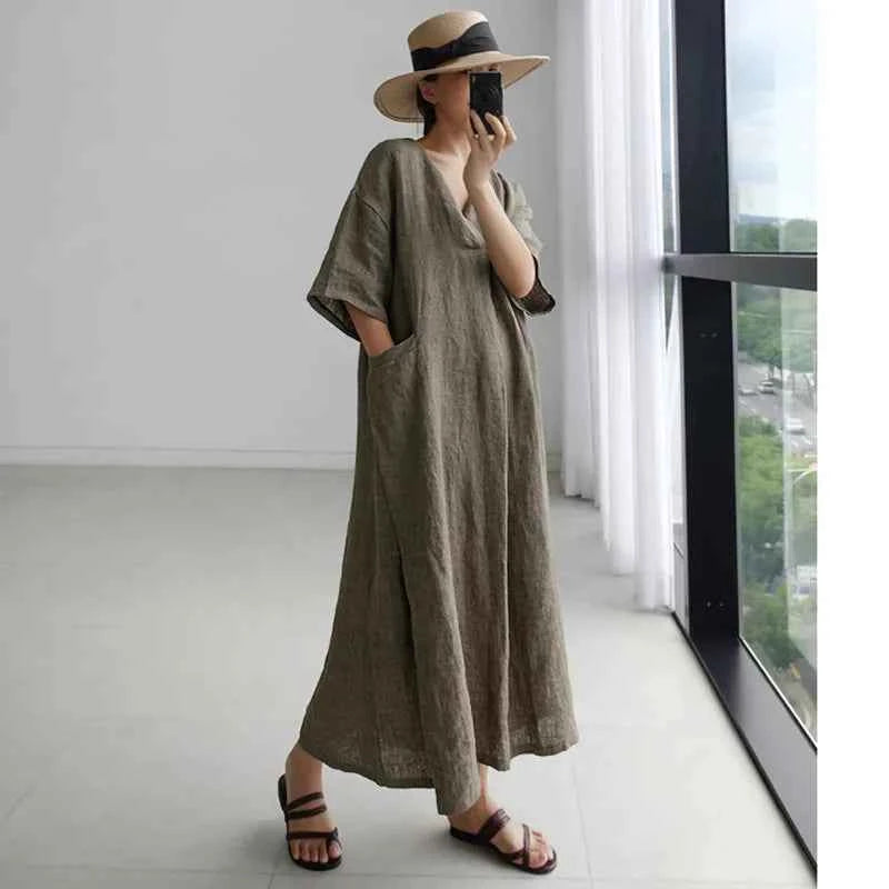 JNT Vintage Linen Baggy Dress