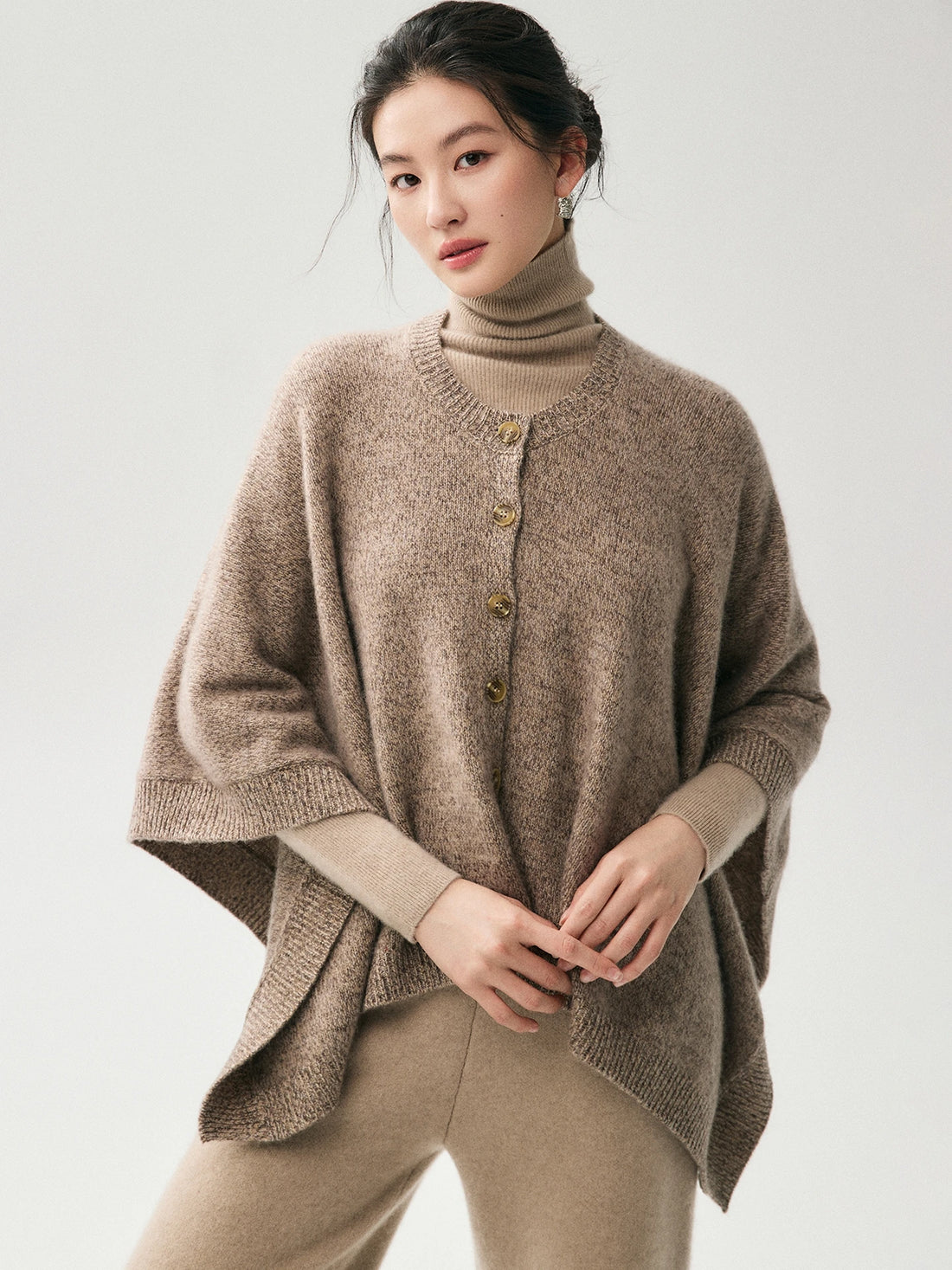 The Celeste 100% Cashmere Cape Cardigan Women