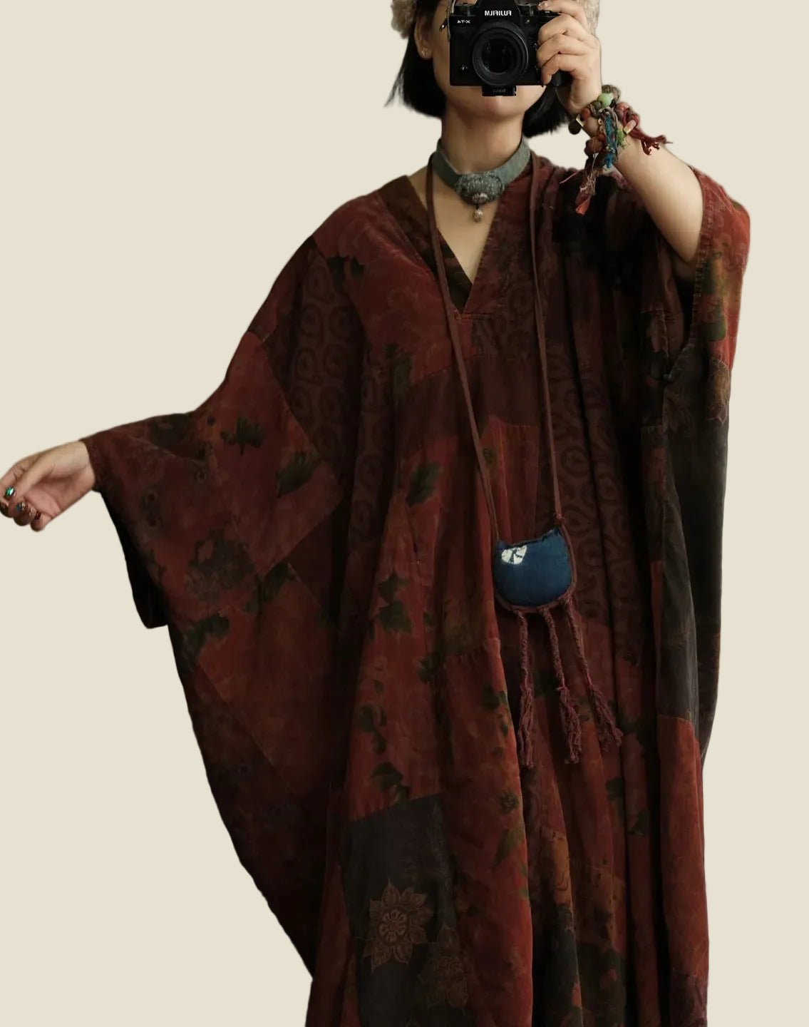 women_fashion - littlescollectionlinen dressFree Spirit Vintage Batwing Linen Dressboho linen dress women