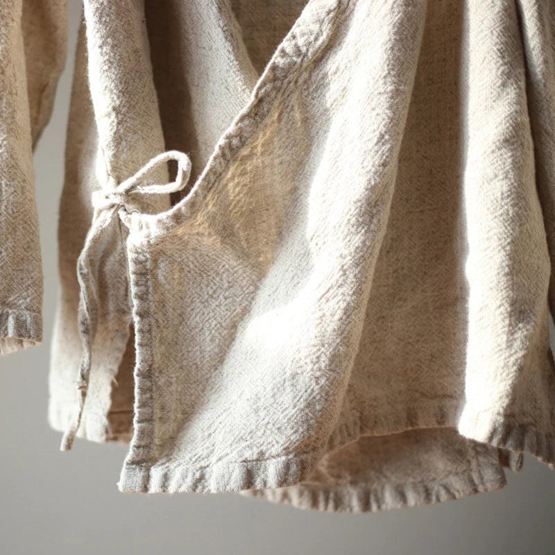 Maren Coastal Linen Vintage Jacket Women