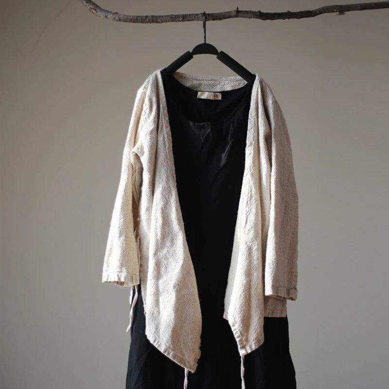 Maren Coastal Linen Vintage Jacket Women