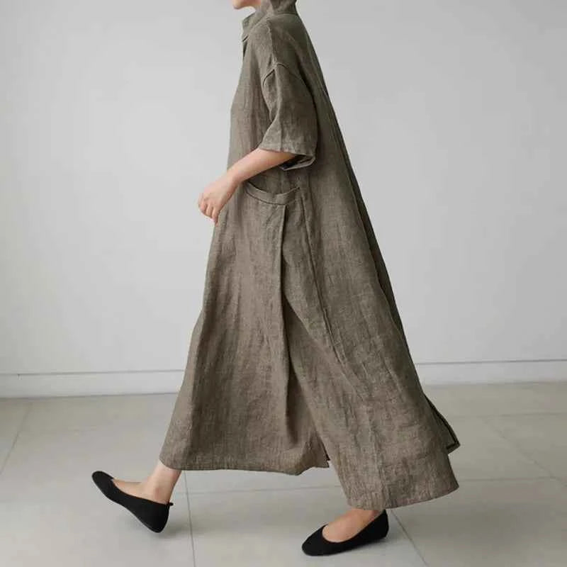 JNT Clematis Vintage Linen Dress