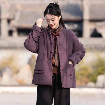 Vintage Ramie Parkas Stand Collar