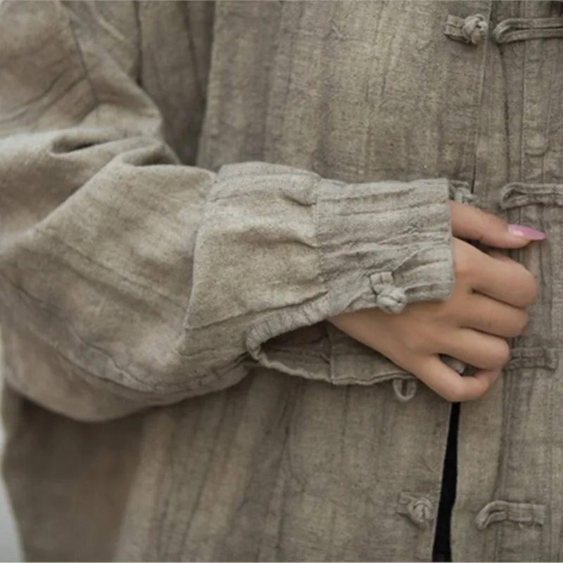 women_fashion - littlescollectionwomen linen JacketsVintage Ramie Cotton Linen Shirt Jacket Womenlinen jacket women