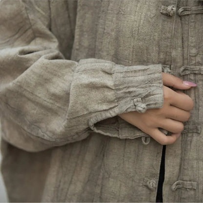 women_fashion - littlescollectionwomen linen JacketsVintage Ramie Cotton Linen Shirt Jacket Womenlinen jacket women