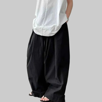 women_fashion - littlescollectionPantsJNT Cotton High - waisted Versatile Lace - up Straight - leg Pantslittlescollection