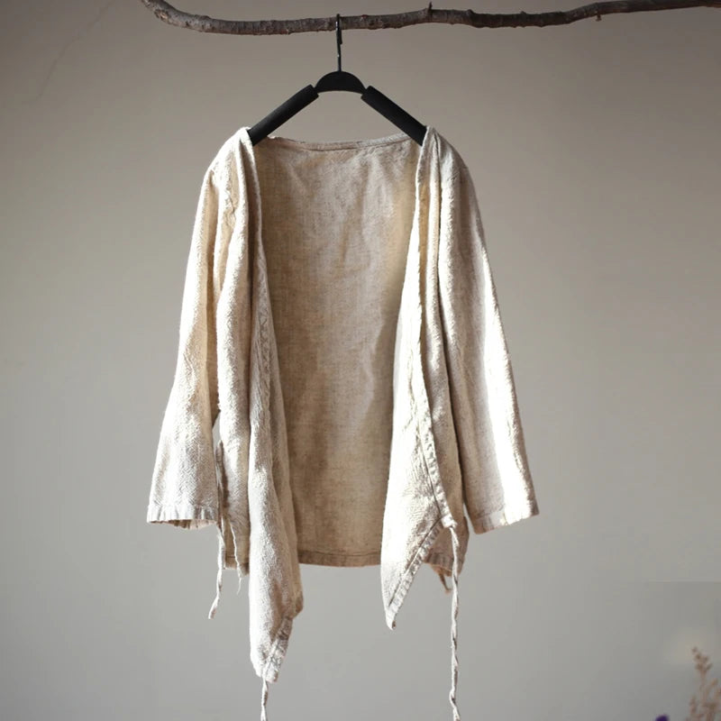 Maren Coastal Linen Vintage Jacket Women