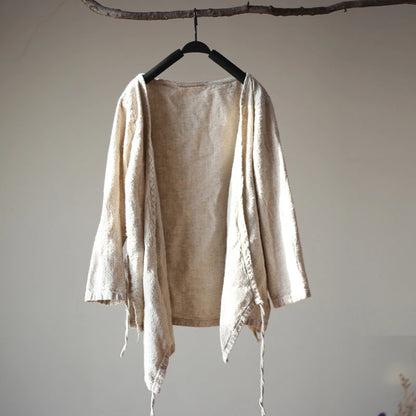 Maren Coastal Linen Vintage Jacket Women