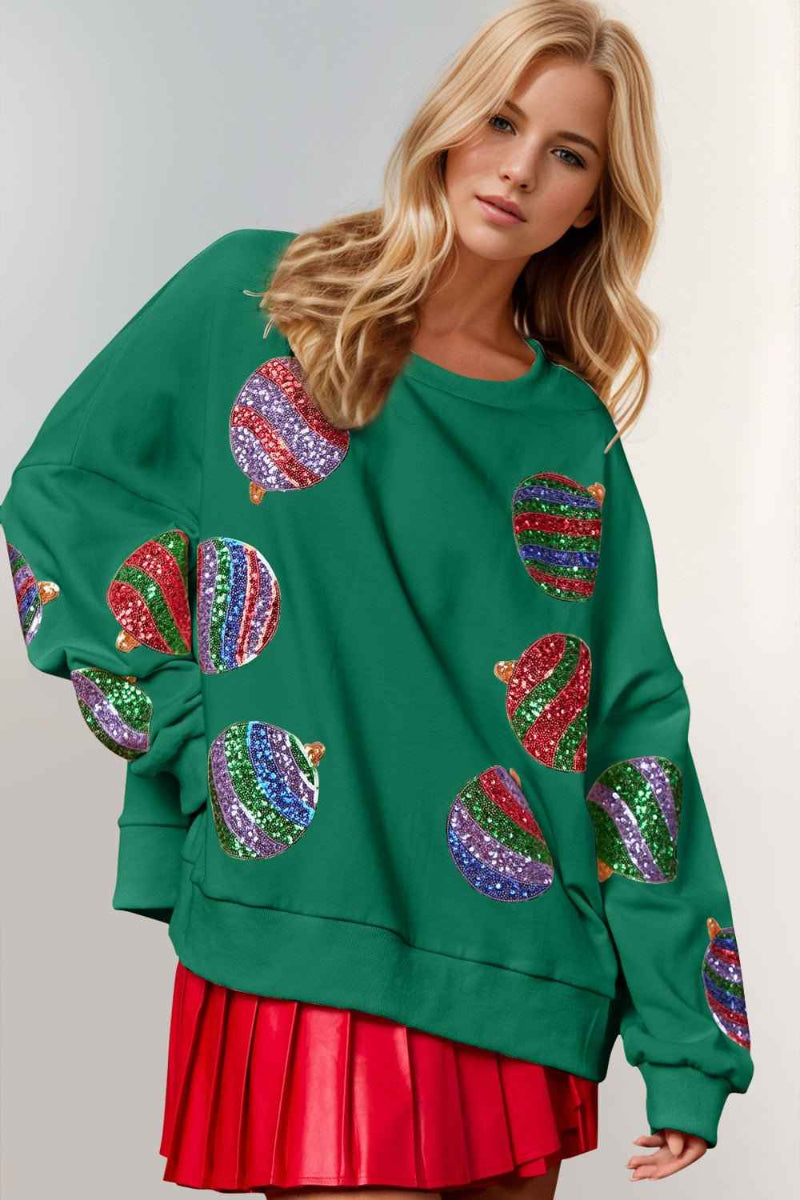 DT Sequin Cotton Sweatshirt