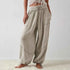 Women Harem Pants Summer Casual Vintage Cotton Linen