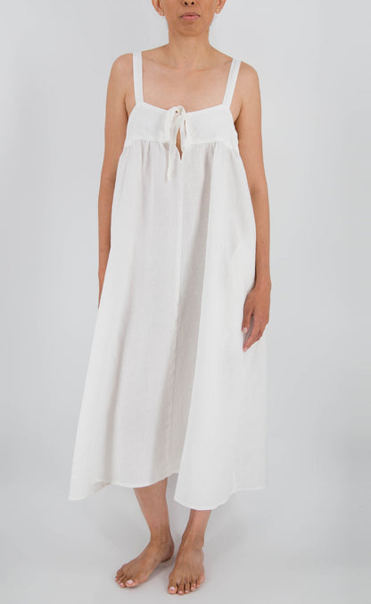 women_fashion - littlescollectionlinen dressRehana Linen Midi Strap Dress Linencasual dress