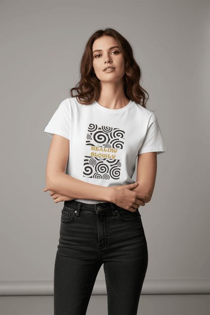 women_fashion - littlescollectiontshirtHealing Slowly Graphic Cotton T-Shirtcotton t-shirt women