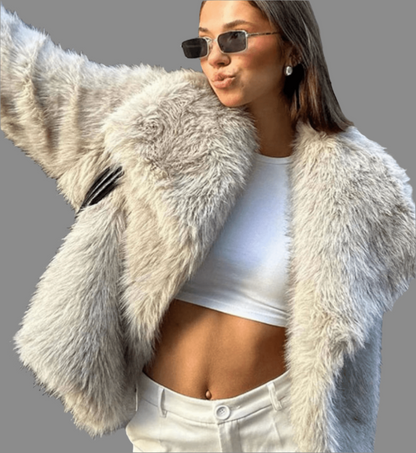 Winter Plush Coat Fashion Thicken Lapel