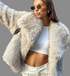 Winter Plush Coat Fashion Thicken Lapel