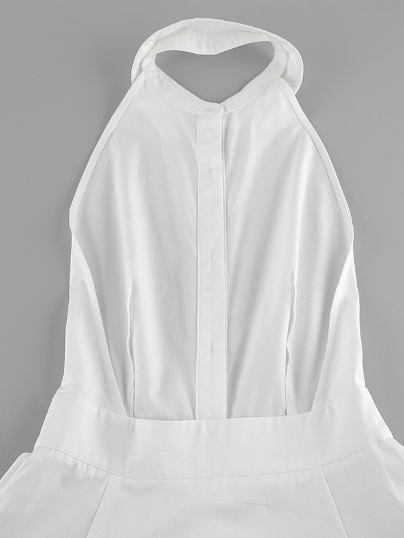 women_fashion - littlescollectionCotton dressBackless Button - Front Sleeveless Cotton Maxi DressChic Charm