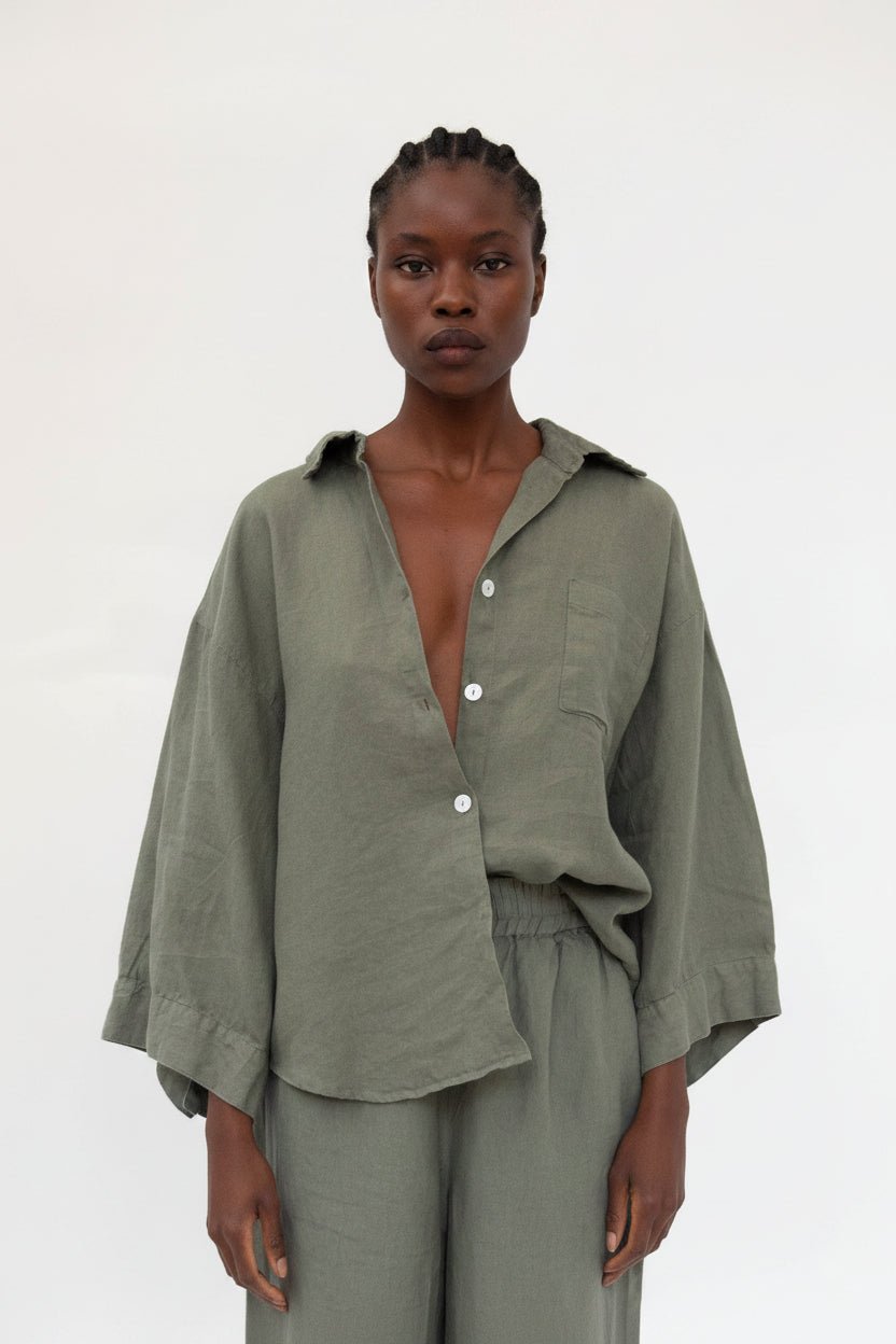 women_fashion - littlescollectionLinen setAgnes Linen Top Womencasual top