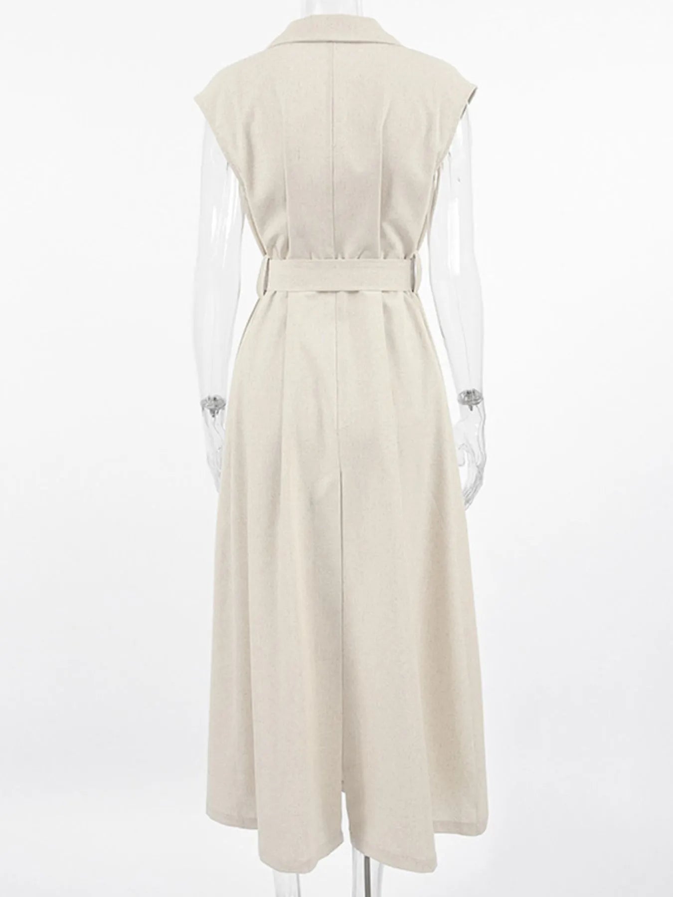 women_fashion - littlescollectionDressBelted Cap Sleeve Linen - Cotton Maxi DressChic Charm