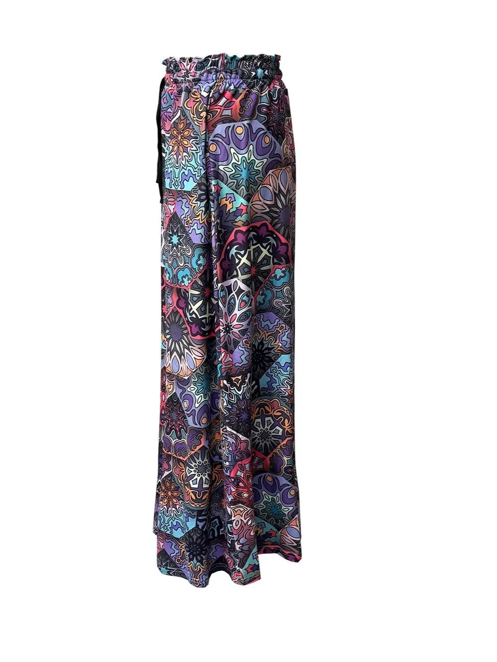 women_fashion - littlescollectionSkirtPrinted Vibrant Maxi Skirt with Pockets For Summer Festivalsdrawstring skirt