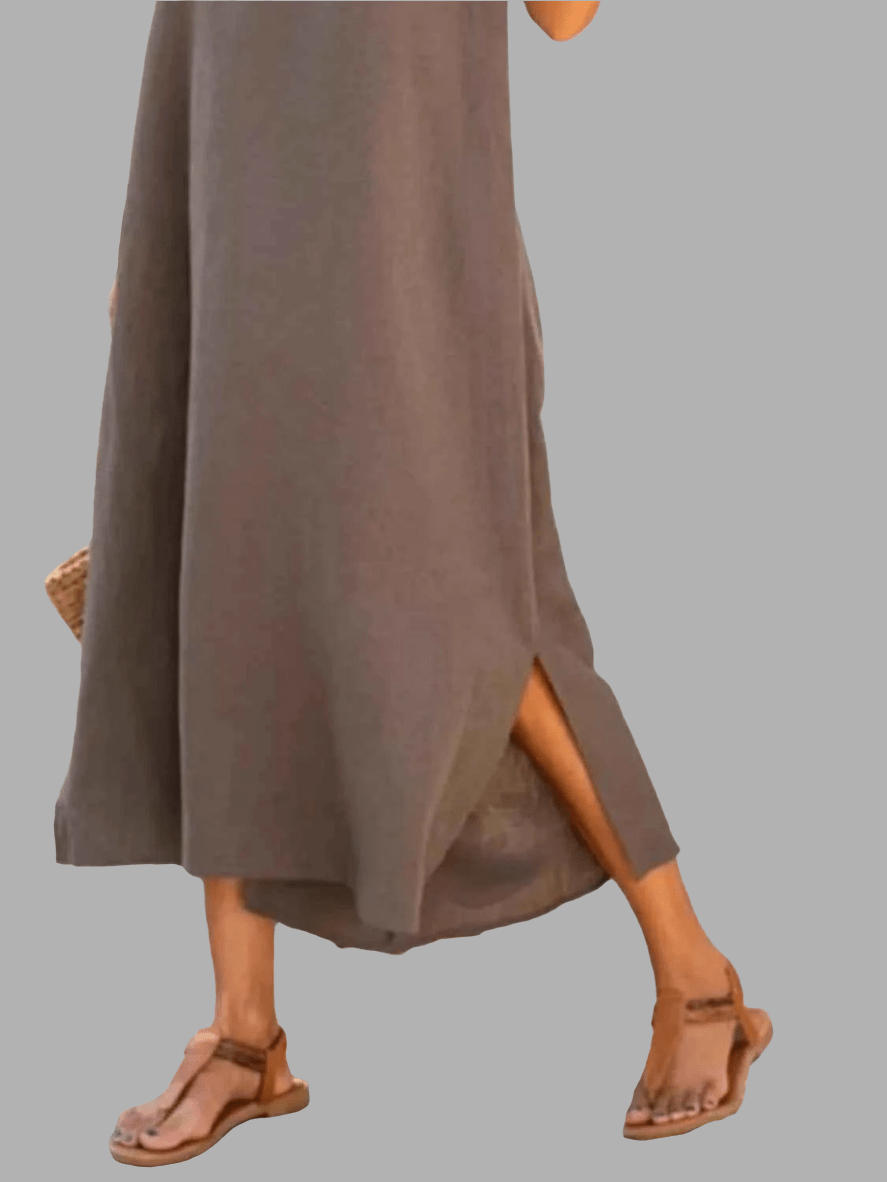 women_fashion - littlescollectionLong dressSide Slit Sleeveless Classic Long Dress Plus Size