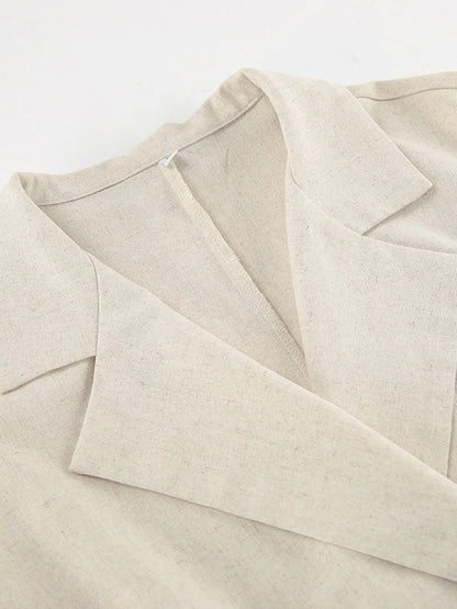 women_fashion - littlescollectionDressBelted Cap Sleeve Linen - Cotton Maxi DressChic Charm
