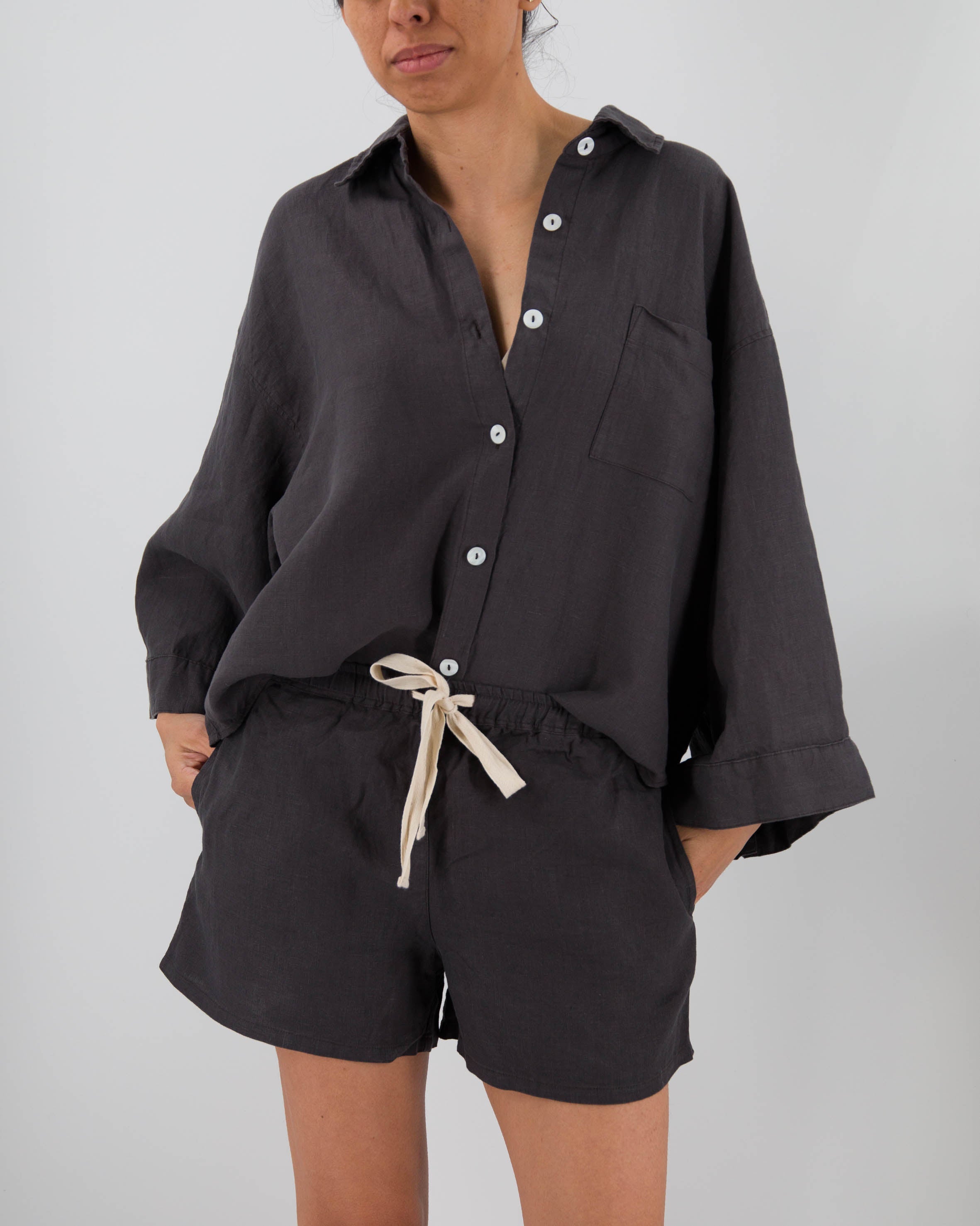 women_fashion - littlescollectionLinen setCarrie Linen Sleepwear Set Womenlinen pajamas