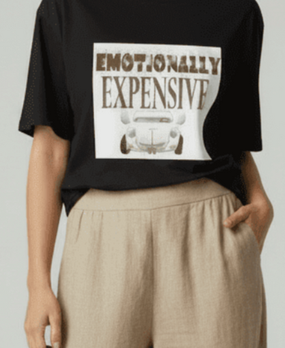 women_fashion - littlescollectiontshirtEmotionally Expensive Graphic Tee Cottoncotton tee