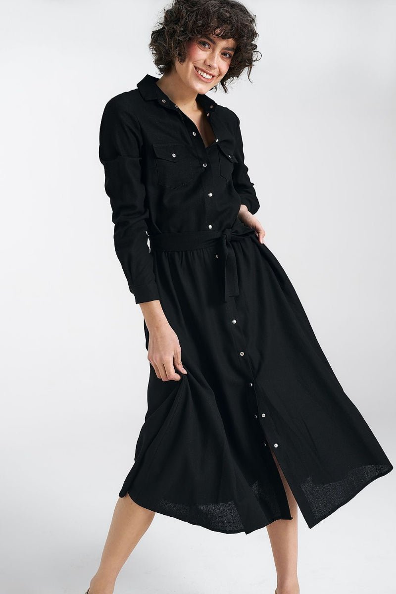 women_fashion - littlescollectionDressA - Line Nife Day Dress Button - Up With Side PocketsMatterhorn_ProductId_192967