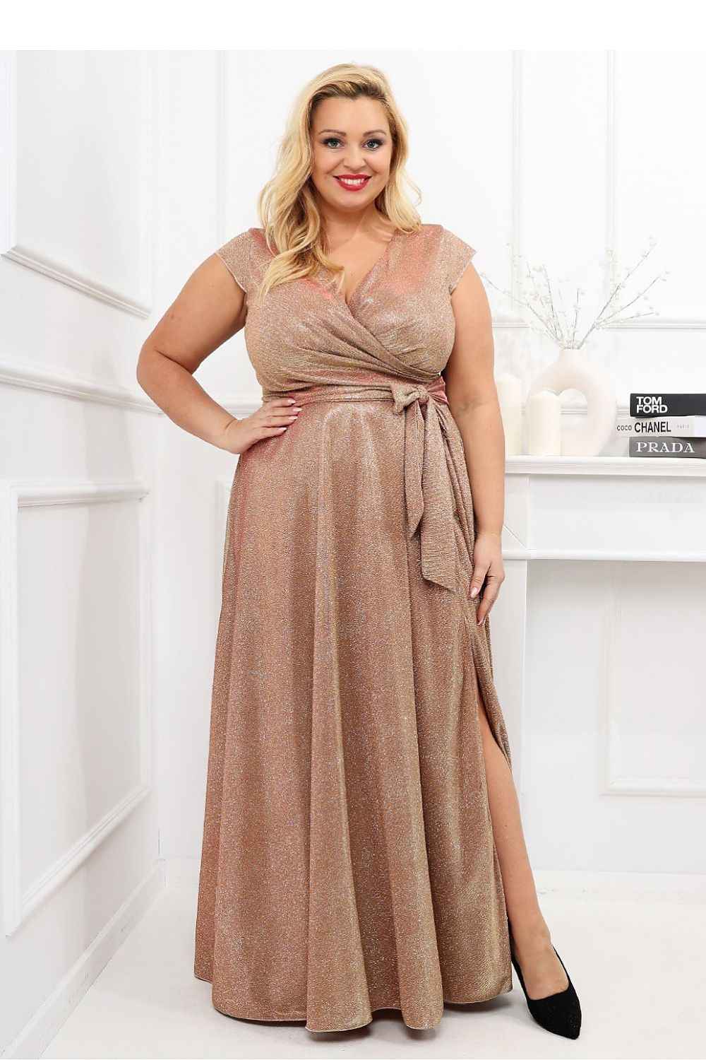 Plus size Waist Tie Cotton Long dress