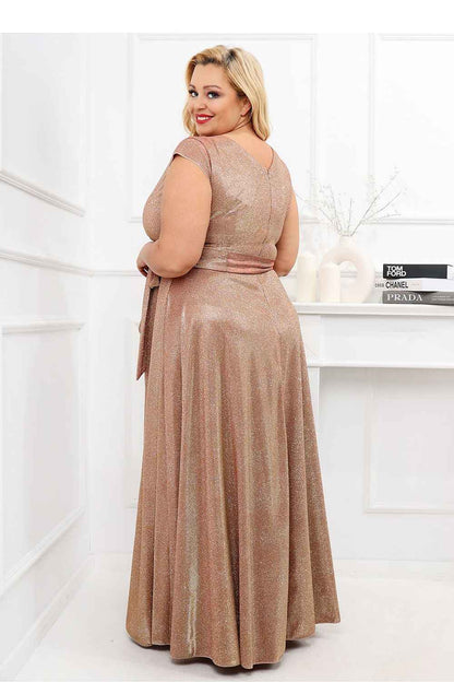 Plus size Waist Tie Cotton Long dress