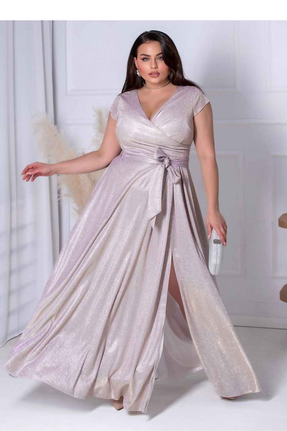 Plus size Waist Tie Cotton Long dress