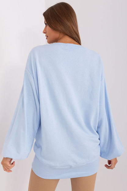 women_fashion - littlescollectionSweaterOversized Cotton Blend Baloon Sleeve Sweatshirt – Moda PolishMatterhorn_ProductId_216158