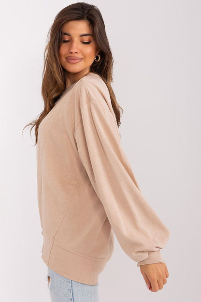 women_fashion - littlescollectionSweaterOversized Cotton Blend Baloon Sleeve Sweatshirt – Moda PolishMatterhorn_ProductId_216158